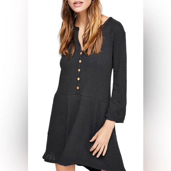 Free People Beach Blossum Button-Front Knit Dress - Picture 2 of 5